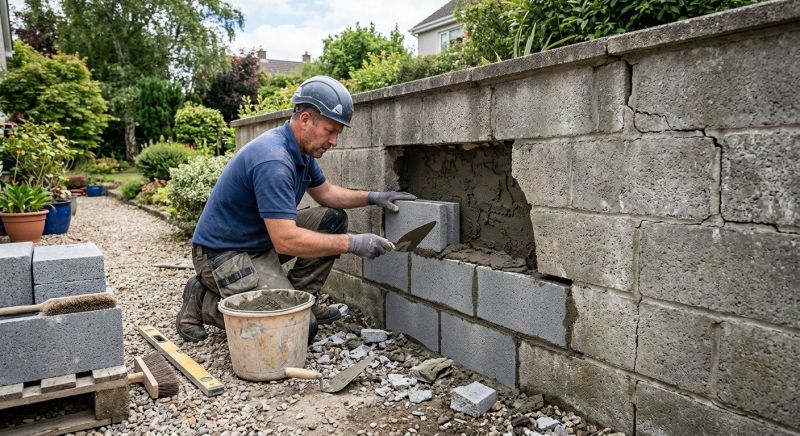 Block Wall Repair in Scotts, MI