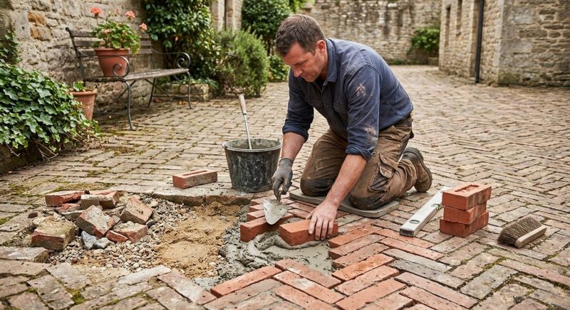 Brick Flatwork Repair in Colon, MI