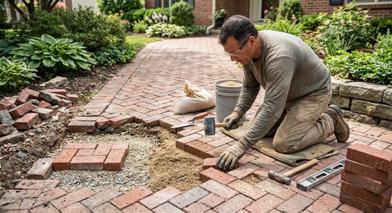 Brick Hardscape Repair in Kalamazoo, MI