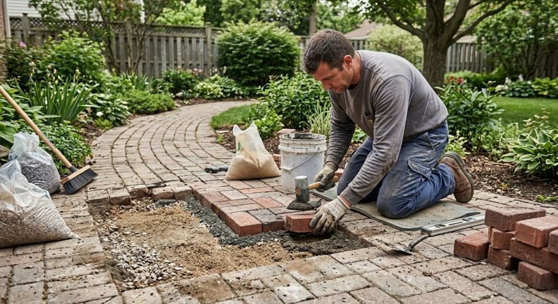 Brick Pathway Repair in Kalamazoo, MI