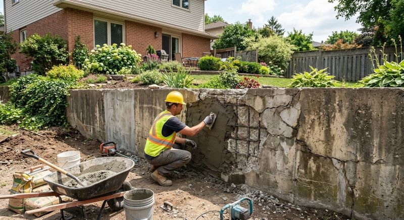 Brick Retaining Wall Repair in Kalamazoo, MI