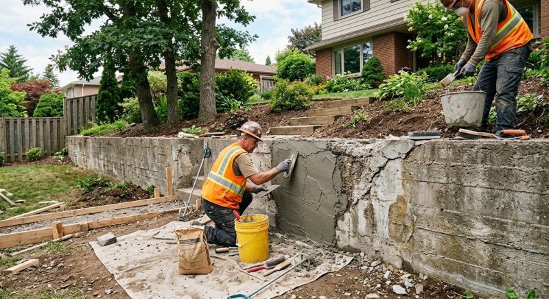 Brick Retaining Wall Repair in Kalamazoo, MI