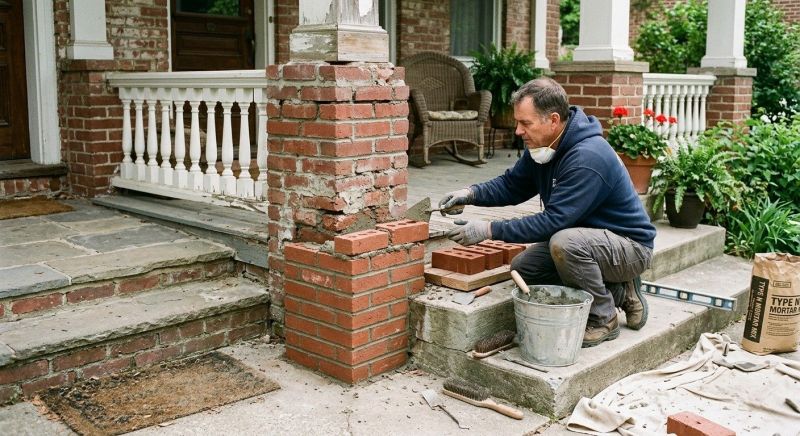 Brick Stairs Repair in Kalamazoo County, MI