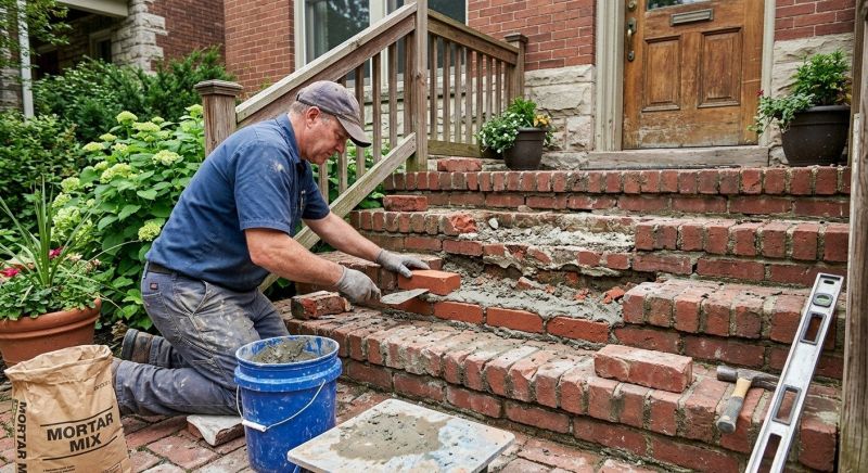 Brick Steps Repair in Kalamazoo, MI