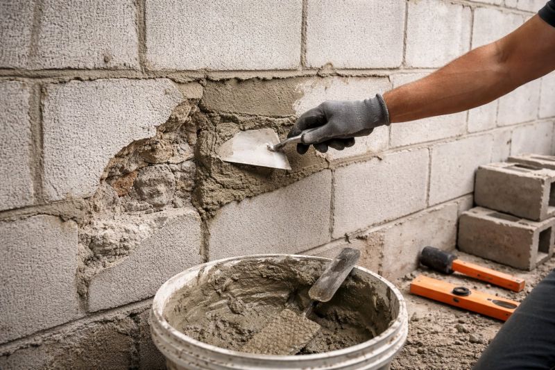 Cinder Block Wall Repair in Scotts, MI
