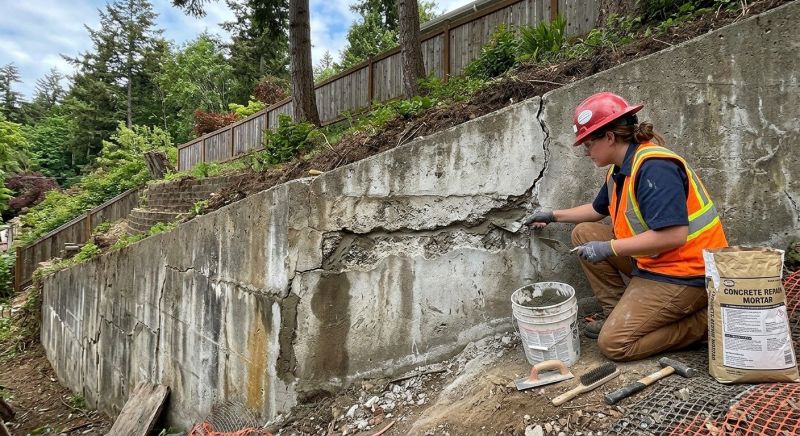 Retaining Wall Repair in Three Rivers, MI