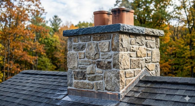 Stone Chimney Installation in Colon, MI