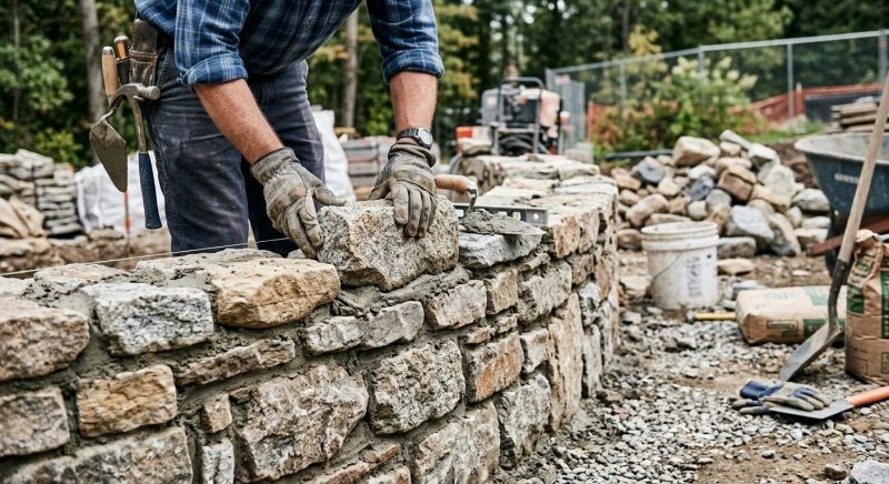Stone Chimney Installation in Colon, MI