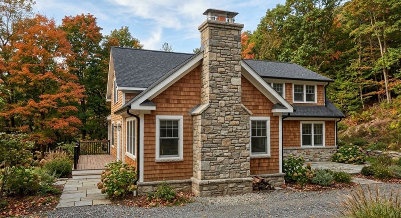 Stone Chimney Installation in Mendon, MI