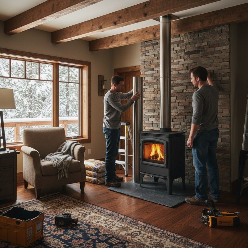 Stone Chimney Installation in Richland, MI