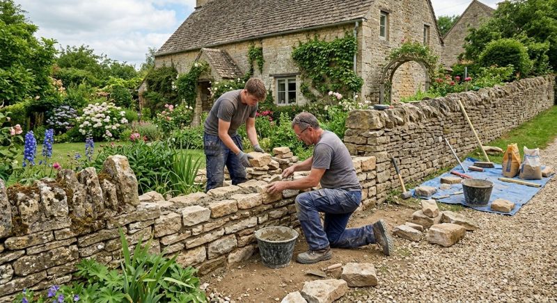 Stone Wall Repair in Kalamazoo County, MI