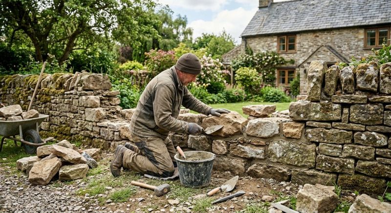 Stone Wall Repair in Union City, MI